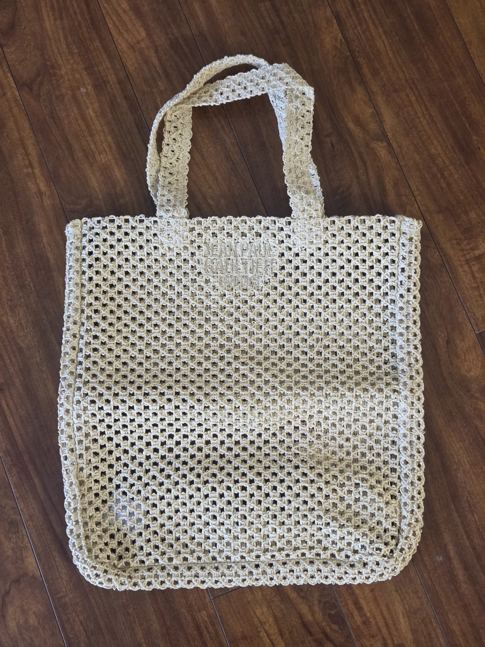 Jean Paul Gaultier Cream Crochet Tote